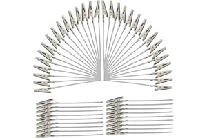 Cyleibe Metalldraht Krokodilklemmen, 50 Stück, Fotohalter, Memo Clip, DIY Handwerk, Hochzeit, Geburtstag, Party, Tischdeko