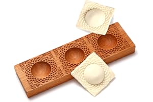 Yaoxianwu Ravioli Mold - Handmade Ravioli Mould Tablet Pasta Maker Fresh Pasta Wooden Gnocchi Board Garganelli Gnocchi Kitchen Gift Ideas, Braid Pattern