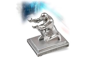 Swords and more Chevalier Figurines – Chevalier médiéval, support pour ouvre-courrier, épée, porte-stylo, décoration de maison, bureau et cadeau, argenté