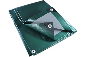 JZSTRONG Abdeckplane 2x3m 330g/m² extrem reißfest, grün grau, 100% wasserdicht, Gewebeplane UV-stabilisiert, Plane mit Ösen im Abstand von 50cm, Abdeckung für Gartenmöbel Pool Auto Holz LKW Boot