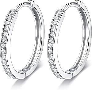 Bracelet De Tennis En Argent Sterling Plaqué Or Blanc Avec Zircones Cubiques Transparentes