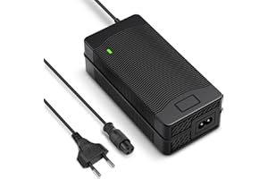 ZIMAOER 54,6V 2A Chargeur pour Kugoo M4/M4 Pro, Chargeur de Batterie Lithium pour Hitway H5/H5 Pro, Speedway Mini 4 Pro, UrbanGlide E-Cross Pro, Evercross H5/HB24 et Plus (Fiche 3 Broches)