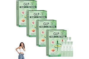 JILEON Zvoevo GLP-1 Six-in-One Health Solution Oral Liquid (7Pc/Pack) Advanced GLP-1 Oral Liquid, Zvoevo GLP-1 Oral Solution, Natural Herbal Multi-Action GLP1 Drops for All Men and Women (4 Pack)
