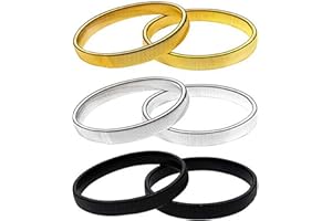 Benaton 3 Paar Anti Rutsch Armband, Ärmelhalter, Sleeve Holders, Manschette fixiert, Erhältlich für Männer und Frauen (3 Farben: gold, silber, schwarz