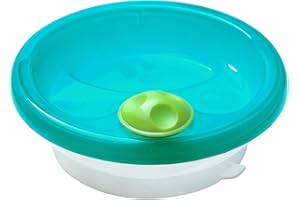 primamma Warmhalteteller für Babys, Babygeschirr zum Warmhalten der Mahlzeit, Babyteller mit Saugring für rutschfesten Stand, ab 6+ Monate, petrol, 1 Stück (1er Pack)