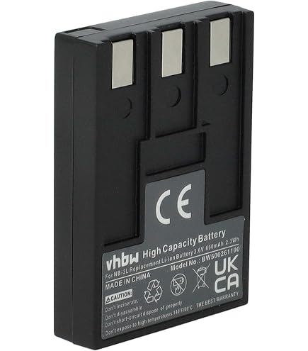 EXTENSILO batteria compatibile con Canon Digital Ixus 310HS, 85is, 95is, 25is, 210, 300HS, 105is, 200is fotocamera (1000mAh, 3,7V, Li-Ion