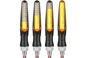 URAQT 4 szt. kierunkowskazów motocyklowych, tryb Flowing, kierunkowskazy motocyklowe, 12 V, 12 diod LED, uniwersalne, wodoodporne, do quadów Cruiser Off Road