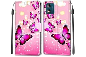 KENHONER Phone Case for Motorola Moto E13, Magnetic Closure Cover Case Card Slots Kickstand Shockproof Protective Case for Motorola Moto E13