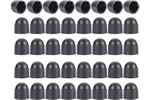 VOKENFORU M16 (24mm Wrench) Plastic Nut and Bolt Protection Dome Cover, Hex Nut Protective Caps Cover, No Thread, 40 PCS
