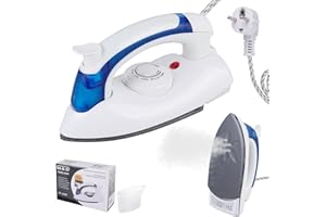 BORDEAG Mini Fer À Repasser De Voyage, Mini Fer À Repasser À Vapeur Pliable Pour Voyage, mini Fer À Vapeur Portable Avec Contrôle De La Température, Petit Fer À Repasser voyage, Semelle Antiadhésive