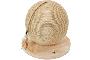 VOSS.PET Premium Kratzspielzeug in Kugelform aus Jute-Seilen, Vesta, 30x30cm, Kratzbaum