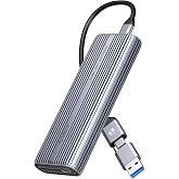 ORICO Soğutma Fanlı 40Gbps M.2 NVMe SSD Muhafaza, Aletsiz Al&uuml;minyum M.2 Adapt&ouml;r, Thunderbolt 4/3 USB3.2/3.1/3.0/2.0 ile Uyuml