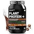 Carbamide Forte Vegan Protein Powder - Plant Based Protein Powder with Multivitamin, Minerals, Superfoods, Pea Protein, Digestive Enzymes | Plant Protein Powder Cafe Mocha Flavour - 1Kg