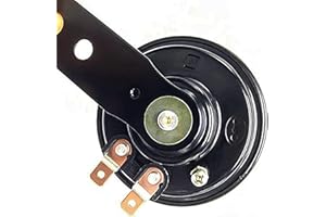 ANEI Universal Horn Loud Motorbike horn 12V 1.5A 105dB Electric Air Horn Waterproof Trumpet for ATVs cars and Motorcycles Scooter Moped horn Waterproof - Balck