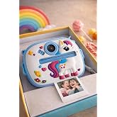 Yellowtech &Ccedil;ocuk Anında Baskılı Mini Fotoğraf Makinesi Sevimli Tasarımlı &Ccedil;ift Kameralı Kamera