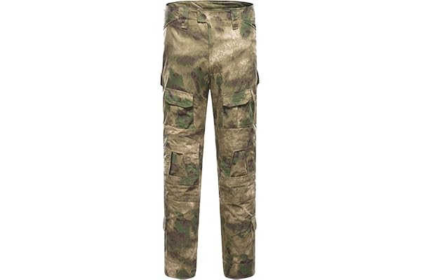 Uugood Pantalon Camouflage pour Homme, Pantalon Cargo Militaire Pantalon Tactique Pantalons de Combat pour Airsoft Chasse Paintball Randonnée