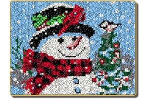 YOOTOM Latch Hook Rug to Make Yourself, Latch Hook Kit, Self-Knotting Set for Children and Adults, Pre-Printed Colour Pattern, 52 x 38 cm