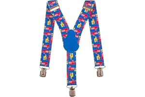 Olata Kinder Hosenträger mit Feuerwehrauto-Design | Elastische Y-Hosenträger (1-5 Jahre) – 2,5 cm