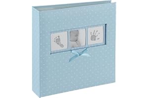 GRUPO ERIK Innova Editions Baby Polka Dot Bookbound Traditional Album, Blue, 50 Pages