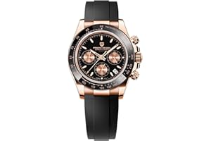 PAGRNE DESIGN Pagani Design Orologio da uomo in vetro zaffiro, cronografo in acciaio inox, impermeabile, luminoso, movimento giapponese, orologio al quarzo da uomo…