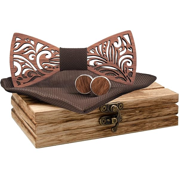 BEFORBIO Papillon in legno fatto a mano, chic e alla moda, accessorio alla moda o idea regalo. Facilmente regolabile., A fiori, Taglia Unica