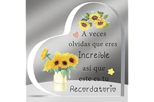 HZBLAZ Placas Acrílicas Inspirador Regalo Graduación Hijo Hija Amigas Cumpleaños Fomentar Recuerdos Navidad Familias Primo Jubilación Mujeres Hombres Girasoles A Veces Olvidas Que Eres Increíble