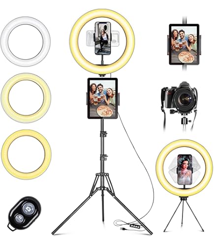Anello Luce Con Treppiede 12" UBeesize - Per Selfie, Live Streaming, YouTube - Foto 9