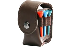 Golf Ball Pouch Tee Holder - Leather Golf Balls And Tees Holder