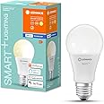 LEDVANCE Smart dimmable LED lamp, especially for Alexa, matt candle shape for E27 base, ZERO TOUCH SETUP - easy setup with just one click, warm white (2700K), 60W replacement, ZTS-ready