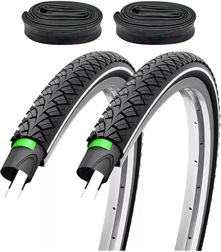 2er Set Fahrradreifen Mit Weißwand - 28x1,50 Zoll (40-622) Inkl. Schläuche - Allround-Reifen Für City- & Trekking-Bikes