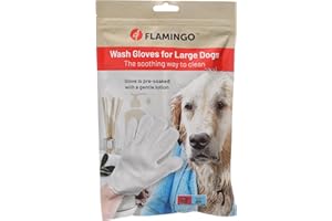 Flamingo Propy rękawica do mycia – impregnowana ściereczka dla psów – 7 sztuk | delikatne czyszczenie bez wody