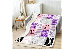 HOMEWISH Cheerleader Überwurfdecke Cheerleader liebt Fuzzy Decke 150 x 200 cm für Kinder Mädchen Teenager Erwachsene geometrisch Karierte Plüsch Bettdecke Sternenhimmel Fleecedecke für Bettcouch lila rosa