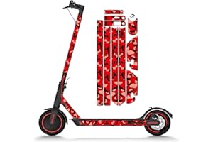 STYLISH SCOOTERS | Pegatinas Patinete Xiaomi | Modelo Red Camo | Decora y Protege tu Patinete | Compatible para Xiaomi M365,S1,Pro, Essential, Pro2,Pro3 | Pegatinas Personalizadas
