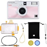 KODAK EKTAR H35N Yarım &Ccedil;er&ccedil;eve Film Kamera Premium Kiti,35mm Yeniden Kullanılabilir,Su Ge&ccedil;irmez Kılıf,Kablo &Ccedil;ıkarıcı,Renk Fil