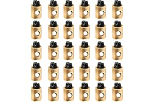 HZZON 30 Stück Bowdenzug Nippel Ø5x6mm Messing Gaskabel Schraubnippel Bremskabel Nippel Schrauben Ersatz Metall Set Motorrad Lötfrei Gaszug Nippel Zubehör für Gaszug Motorrad Moped Mofa Fahrrad Auto