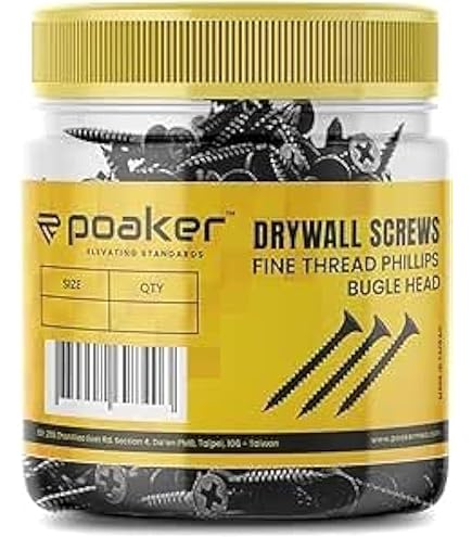 Coarse Thread Drywall Screws #6 X 2 Inch (10LB) .Thread Sharp Point Drywall Screw With Phillips Drive #2 Bugle Head, Black, Ideal Screw For Drywall Sheetrock, Wood And More - View #9