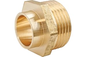 SOMATHERM FOR YOU, Raccord laiton à souder droit Ø22, mâle 20/27 pour tube cuivre - Idéal pour plomberie, réseaux d'eau sanitaire et chauffage - Étanchéité filet ou joint plat