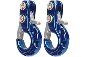 EQULUP RC Escalada Coche Tracción Cuerda Gancho, 2 Piezas 24x13,5 mm aleación de Aluminio RC Metal Remolque Gancho Winch Hook para SCX10 D90 D110 TF2 1/10 Coche RC Crawler Parte de actualización