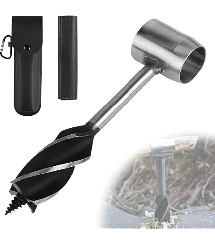 Trapano A Mano Per Legno, Chiave A Coclea DAZONE, Per Bushcraft E Sopravvivenza Outdoor