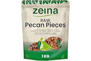 ZEINA LOVE OUR FOOD Zeina Pecan Pieces (1Kg) - Naturally Gluten-Free and Vegan Approved Pecan Nut Pieces with Fibre, Minerals and Vitamin E