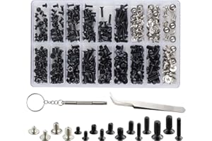CIJIAINIENG Screw Set for Universal Laptops and Hard Disk M.2 SSD, M2 M2.5 M3, 355 Pieces Mini Laptop Screws, computer screws m2 screws, Cross-recessed Flat Head Screws in 15 Sizes Compatible with Most Notebooks