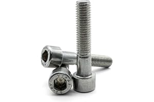 Hippo Hardware M5 (5mm X 30mm) Socket Cap Screw Hex Head Allen Bolts A2 Stainless Steel (Pack of 10)