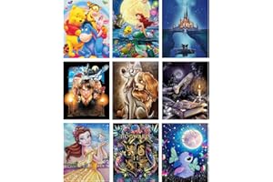 BEAYIOU 9 Pack Diamond Painting Kits, 5D Diamond Art Kits for Adults Full Drill Diamond Paintings Kit Crafts for Adults Kids Beginners, DIY mushroom Diamond Painting Packs Gem Art Home Wall Decor11.8x15.7in