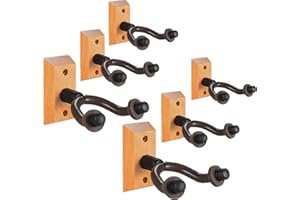 CAIHONG Gitarrenhalter für Die Wand, Gitarren Wandhalterung Holz, Wandhalterung Gitarre, Gitarre Wandhalterung für Klassische Gitarre, E-Gitarre, Bassgitarre (6 Stück)