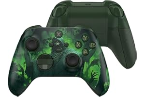 eXtremeRate DIY-Ersatz Full Case & Tasten Set für Xbox Series S/X Controller, Custom Dunkler Karneval Faceplate/Akzentringe/ASR Rücken Gehäuse/Ersatzknöpfe Zubehör für Xbox Core Gamepad Model 1914