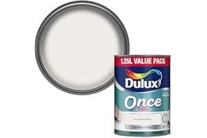 Dulux Once Gloss Paint For Wood And Metal - Pure Brilliant White 1.2 5 Litres