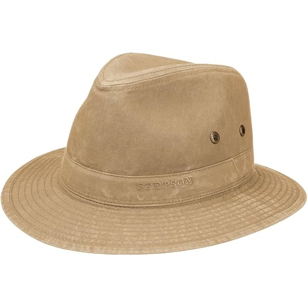 Chapeau Stetson Ava Cotton Anti-UV Traveller - Coton D'Été Avec Passepoil Pour Homme Et Femme