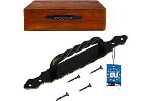 KOTARBAU® Dörrhandtag 290 mm guld – svart smidesjärn dörrhandtag handtag ståldörrhandtag handtag handtag handtag dörrbeslag d
