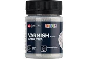 Decola - Acryl Lack mit Glitzereffekt | 50 ml Glitzer für Acrylfarben | Schützt Ihre Kunstwerke vor UV-Stahlung, Staub und Vergilbung | Firnis von Nevskaya Palitra