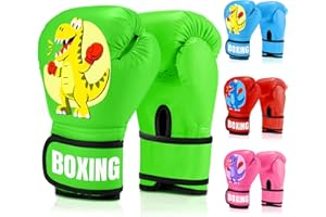 JUOIFIP Guantes Boxeo Niños 4 oz, Guantes de Boxeo para Entrenamiento y Sparring para MMA Muay Thai y Kick Boxing Edad 5-12 Años